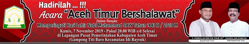 Aceh Timur Gelar Zikir Dan Sholawat memperingati hari lahir Nabi Muhammad SAW